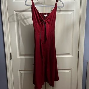 NWT Midi red dress with front cutout